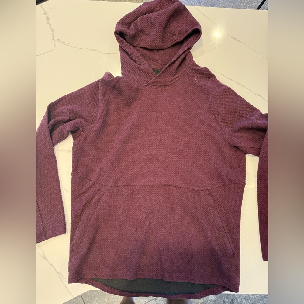 Lululemon Athletica “Ease the Day”  Maroon Textured Hoodie